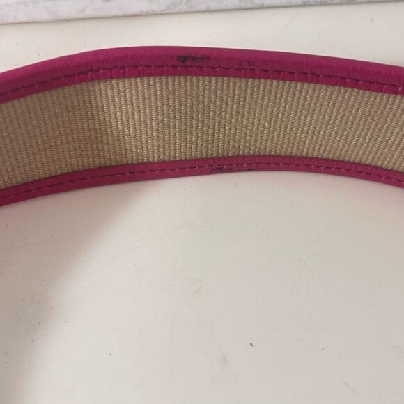 Prada Women's Belt Size 90/36 – Pink & Tan Canvas Leather – Made in Italy 1C3150 - Picture 6 of 8